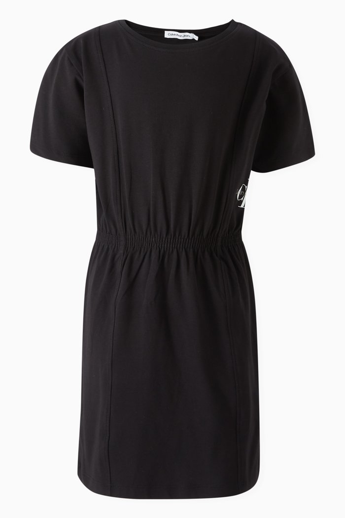 

Logo T-shirt Dress in Cotton-jersey, Black