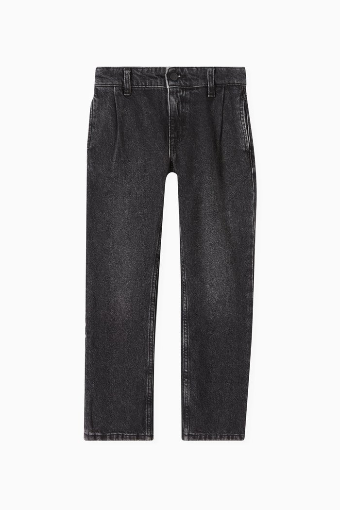

Straight Fit Jeans in Cotton-denim, Grey