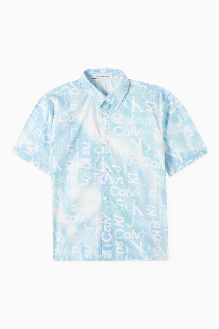 

Logo Shirt in Cotton, Blue