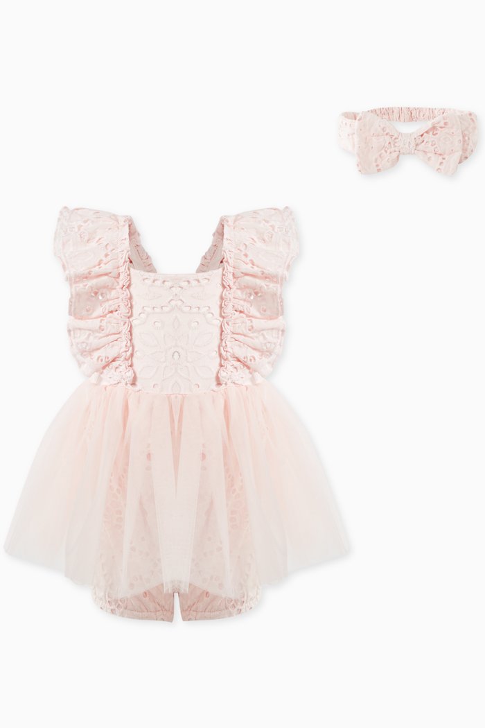 

Baby Romper & Headband Set, Pink