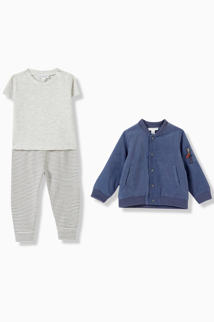 

Baby Bomber Jacket, Top & Pants Set, Blue