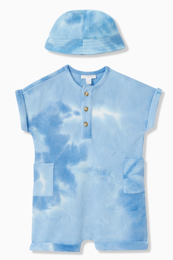

Baby Romper & Hat Set, Blue