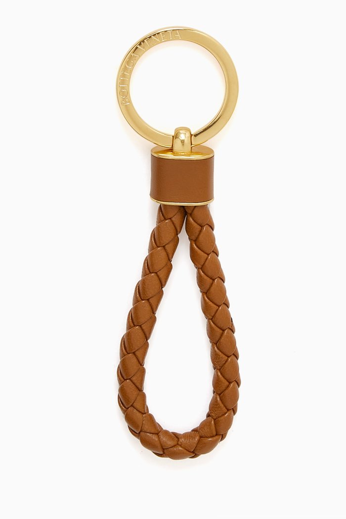 

Key Ring in Intrecciato Nappa, Brown