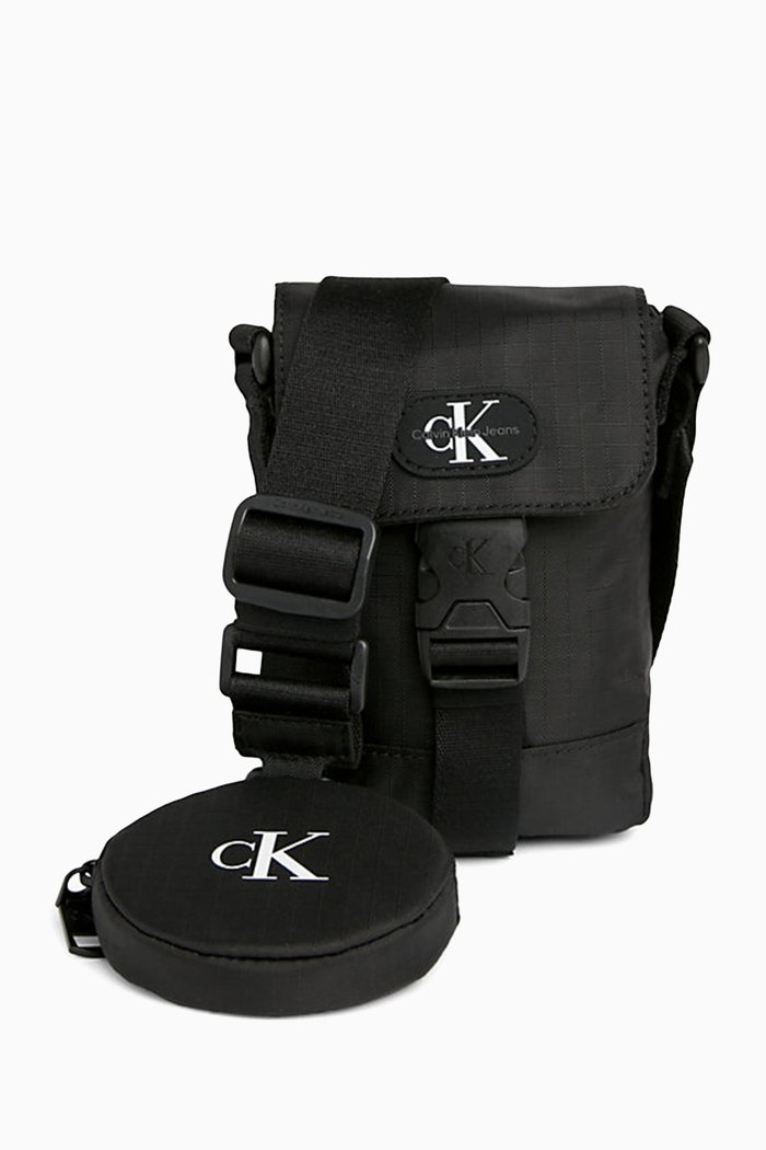 

Crossbody Phone Bag & Pouch in Recycled-ripstop, Black