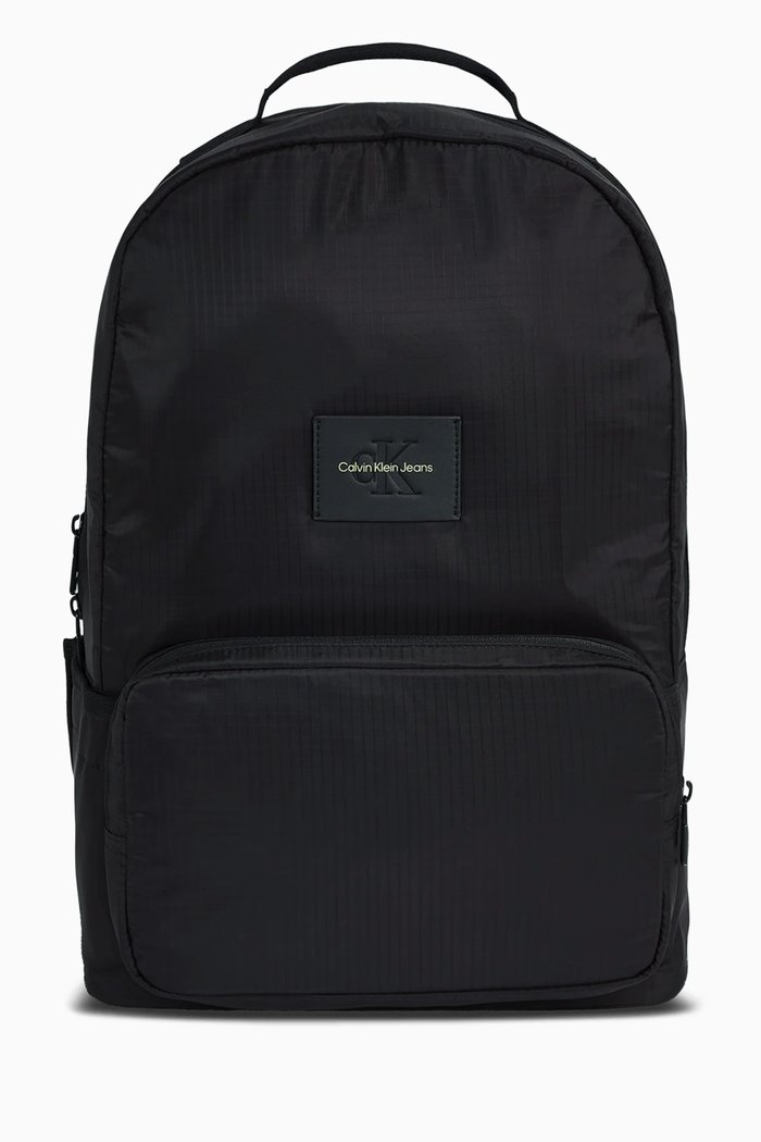 

Logo Sport Essentials Backpack in Recycled Ripstop, Black