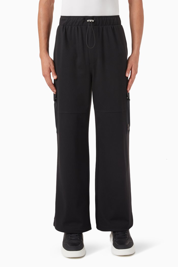 

Relaxed Milano Cargo Pants in Jersey, Black