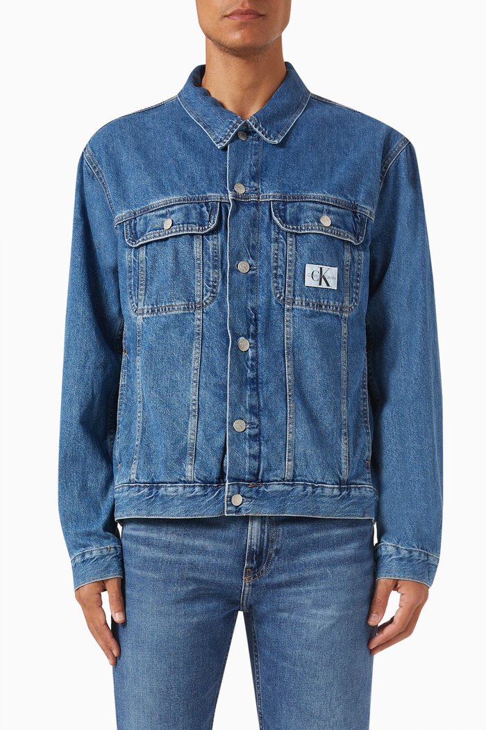 

Regular 90's Jacket in Cotton-denim, Blue