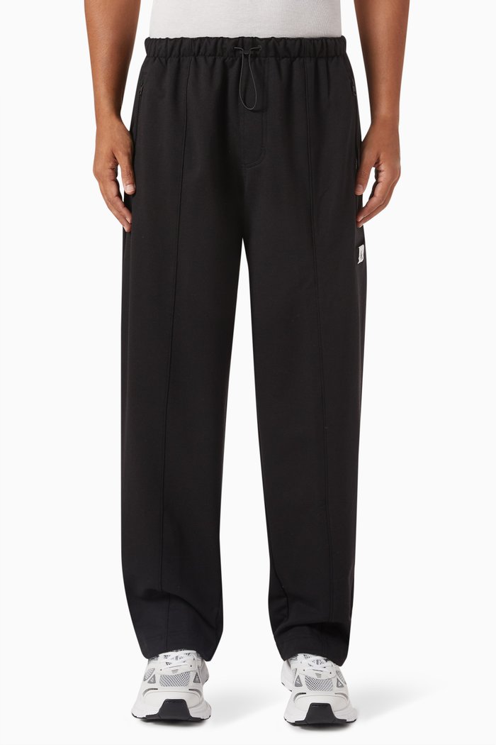 

Oversized Joggers in Cotton-blend Terry, Black