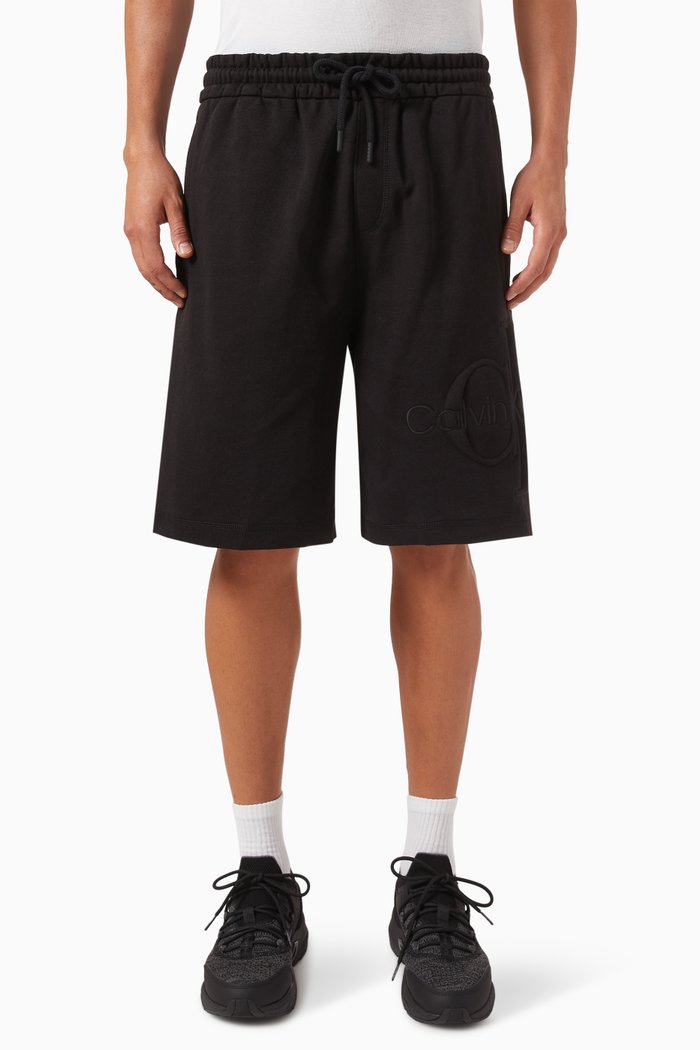 

Logo Shorts in Cotton-viscose, Black
