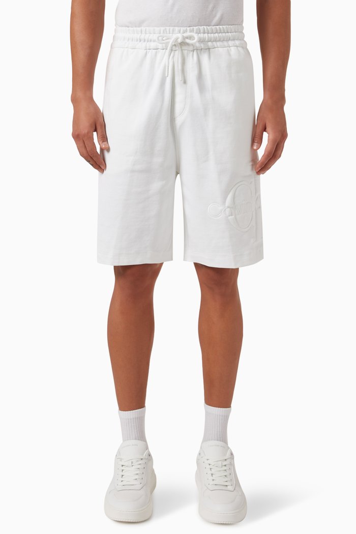 

Logo Shorts in Cotton-viscose, White