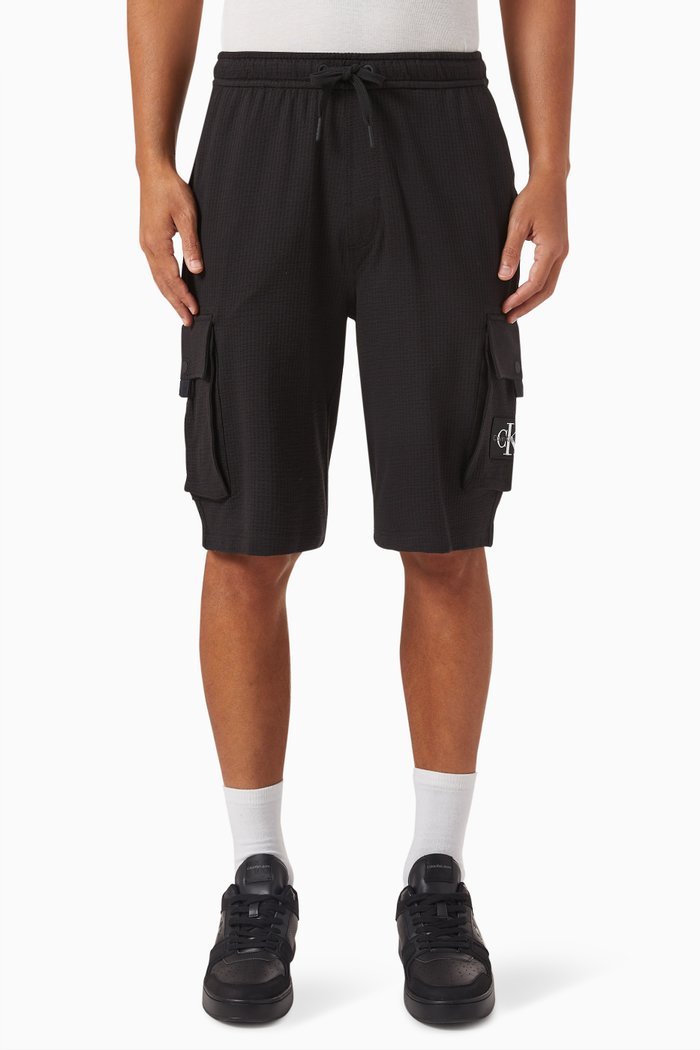 

Logo Shorts in Cotton, Black
