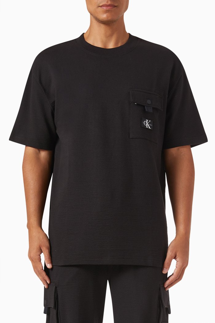 

Logo Pocket T-shirt in Cotton, Black