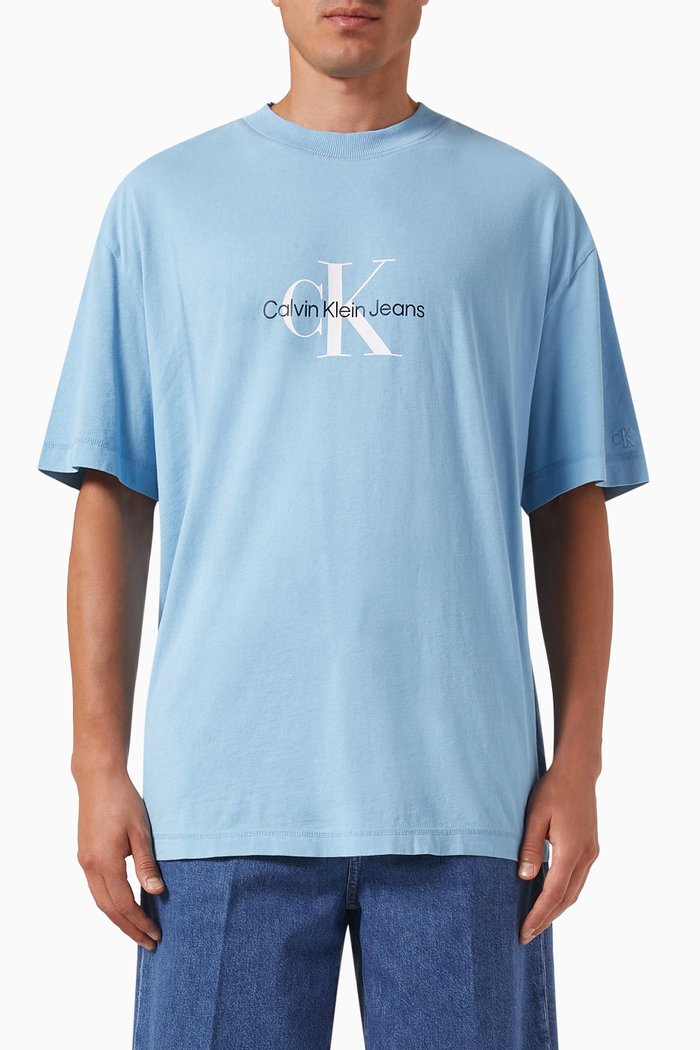 

Archival Monologo T-shirt in Cotton-jersey, Blue