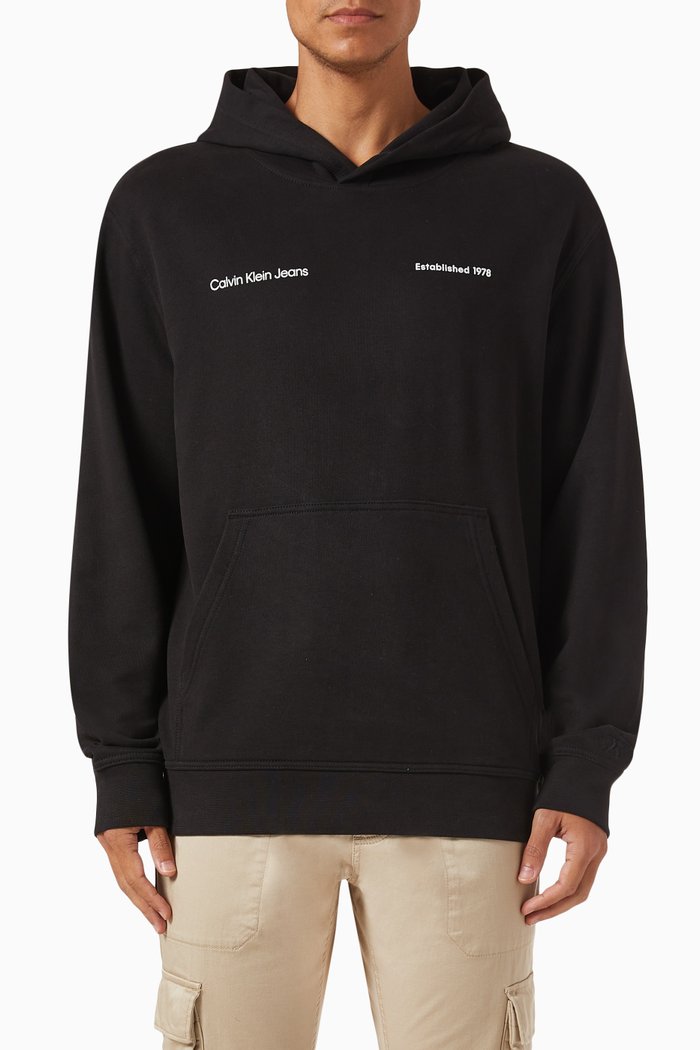 

Big Box Logo Hoodie in Cotton, Black