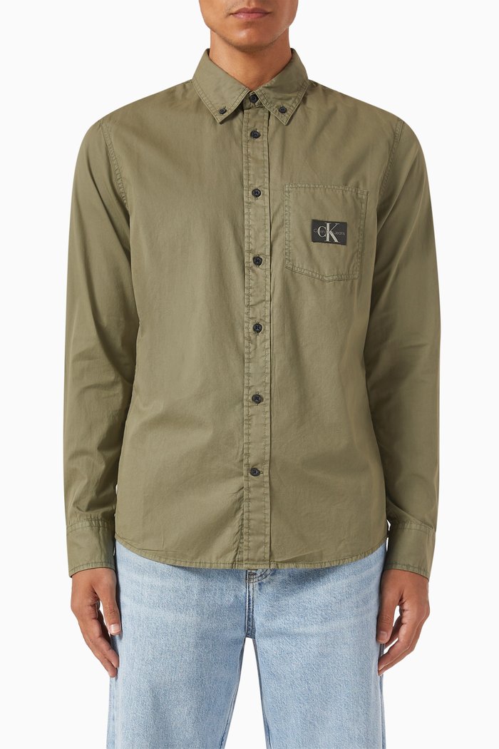 

Logo Shirt in Cotton, Green
