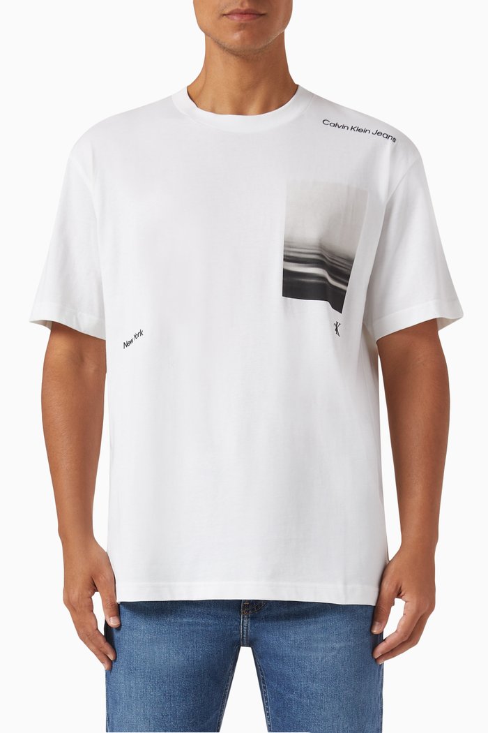 

Photo-print T-shirt in Cotton-jersey, White