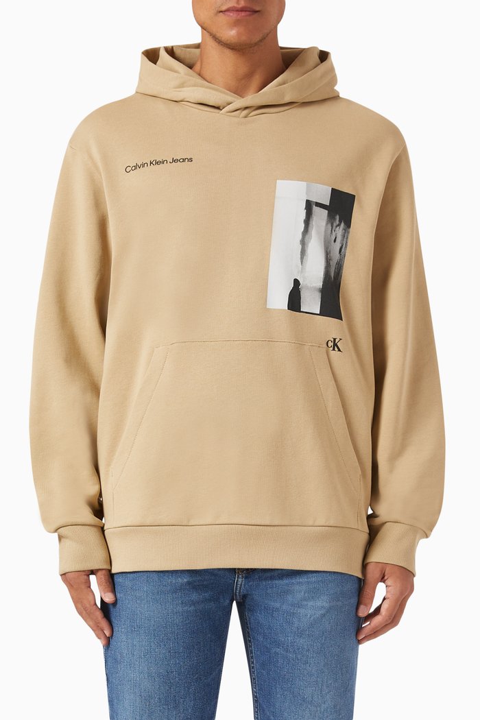 

Serenity Multi-graphic Hoodie in Cotton, Brown