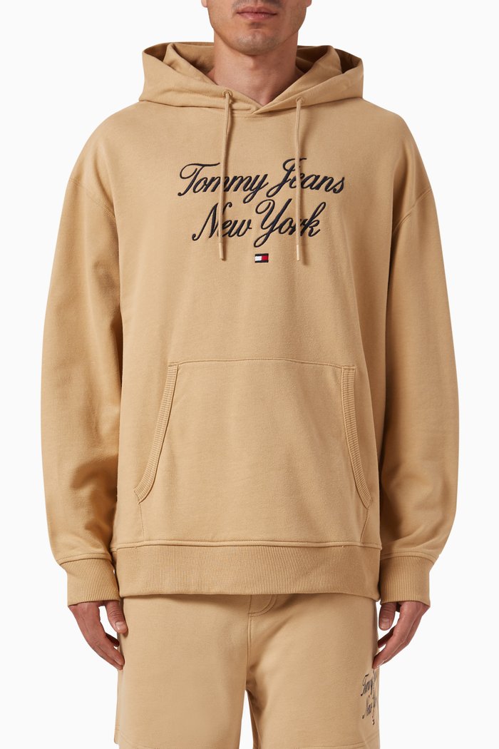 

Prep Script Logo Embroidery Hoodie in Cotton, Neutral