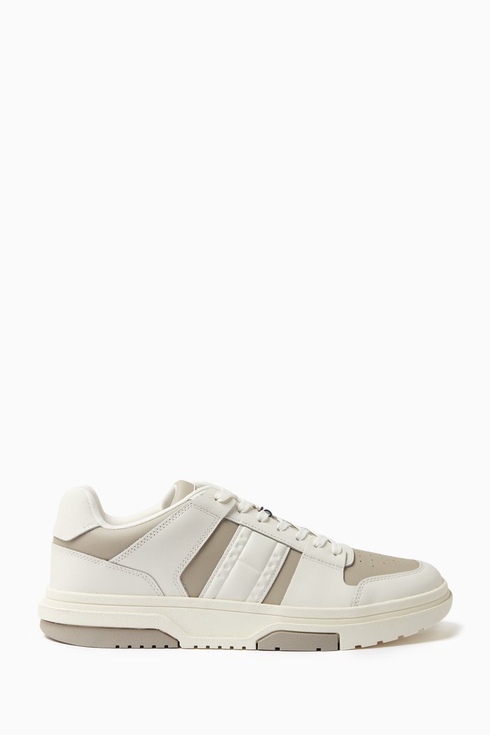 

The Brooklyn Colour-blocked Sneakers in Leather, Neutral