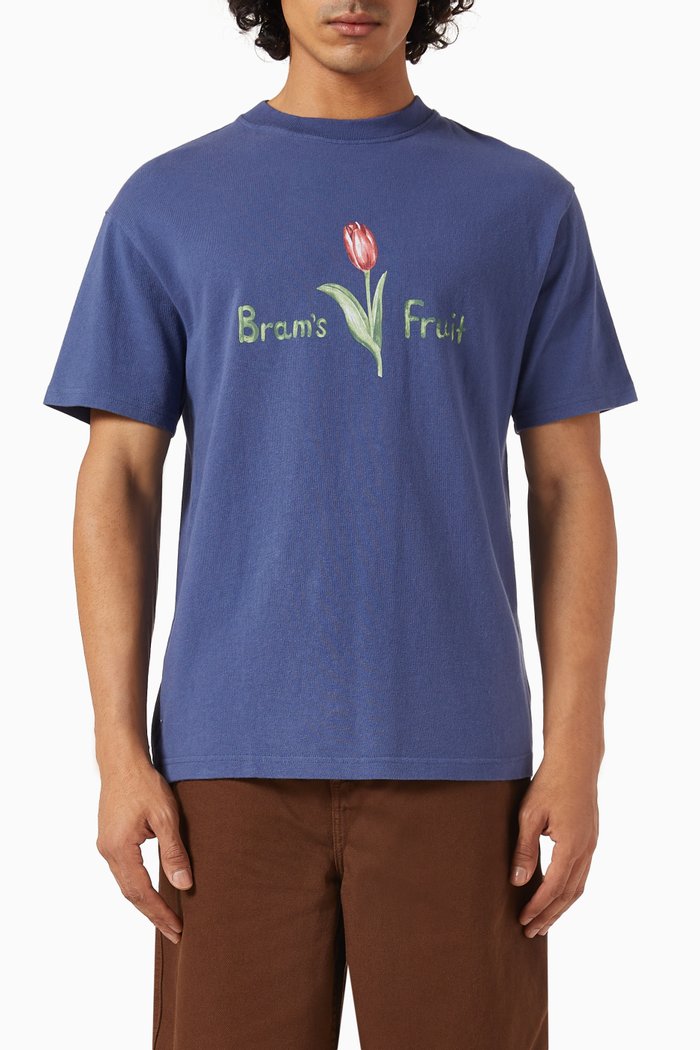 

Tulip Aquarel T-shirt in Cotton-jersey, Blue