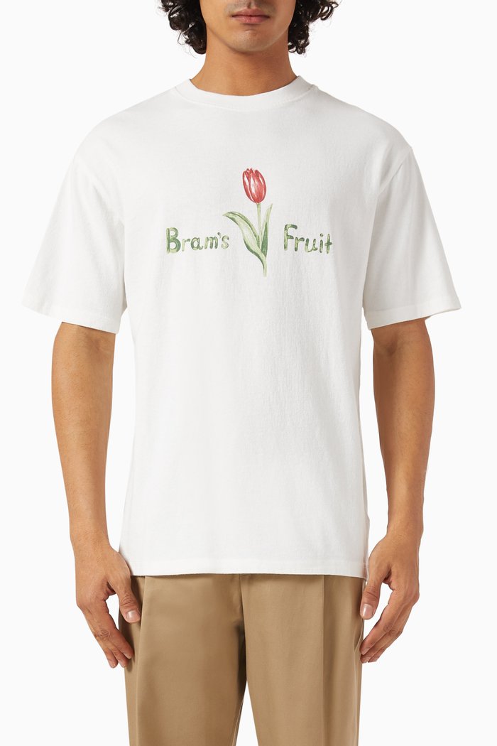 

Tulip Aquarel T-shirt in Cotton-jersey, White
