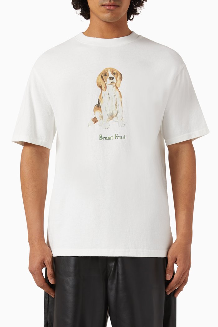 

Beagle Aquarel T-shirt in Cotton-jersey, White
