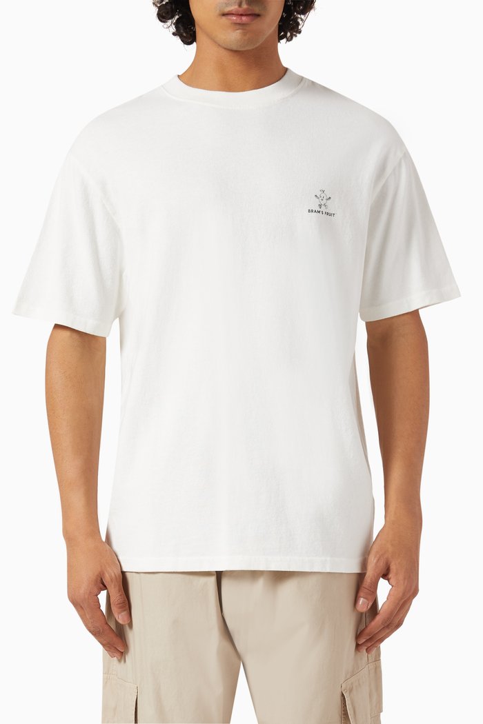 Lemon Outline T-shirt in Cotton-jersey, White