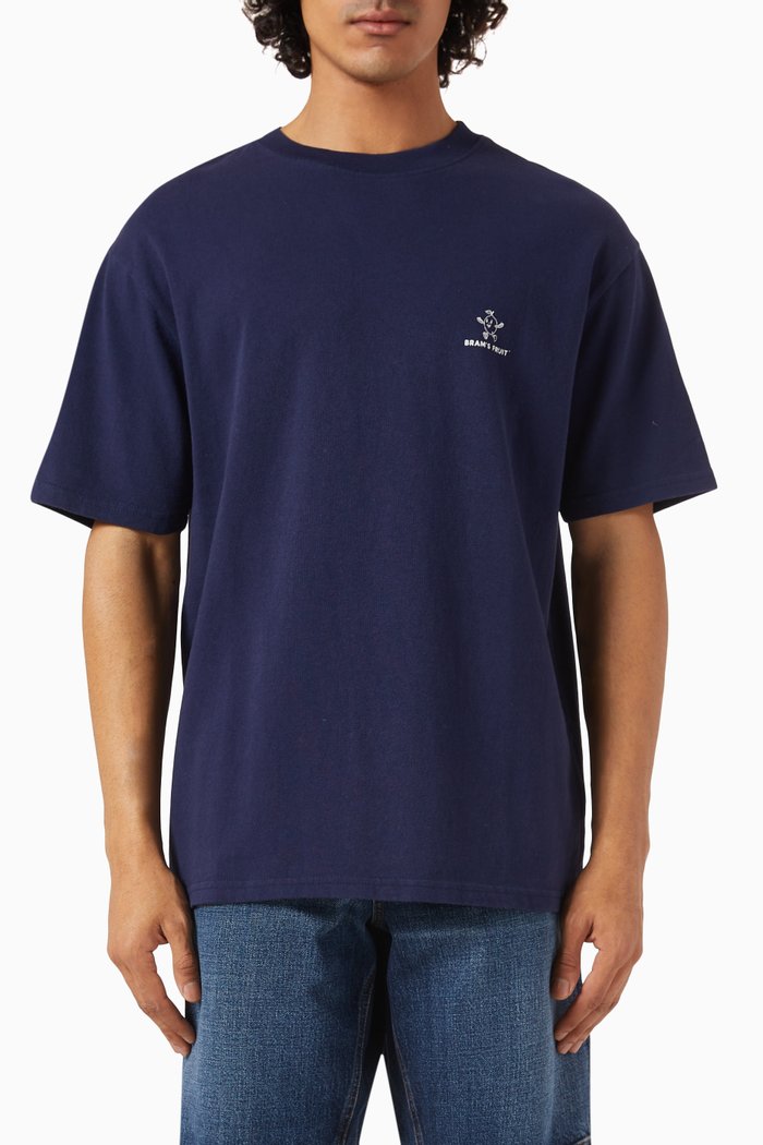 

Lemon Outline T-shirt in Cotton-jersey, Blue