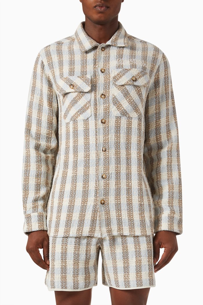 

Check Shirt in Bouclé, Neutral
