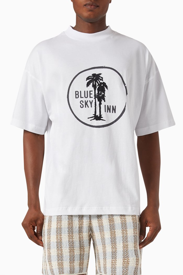 

Palm Logo T-shirt in Cotton, White