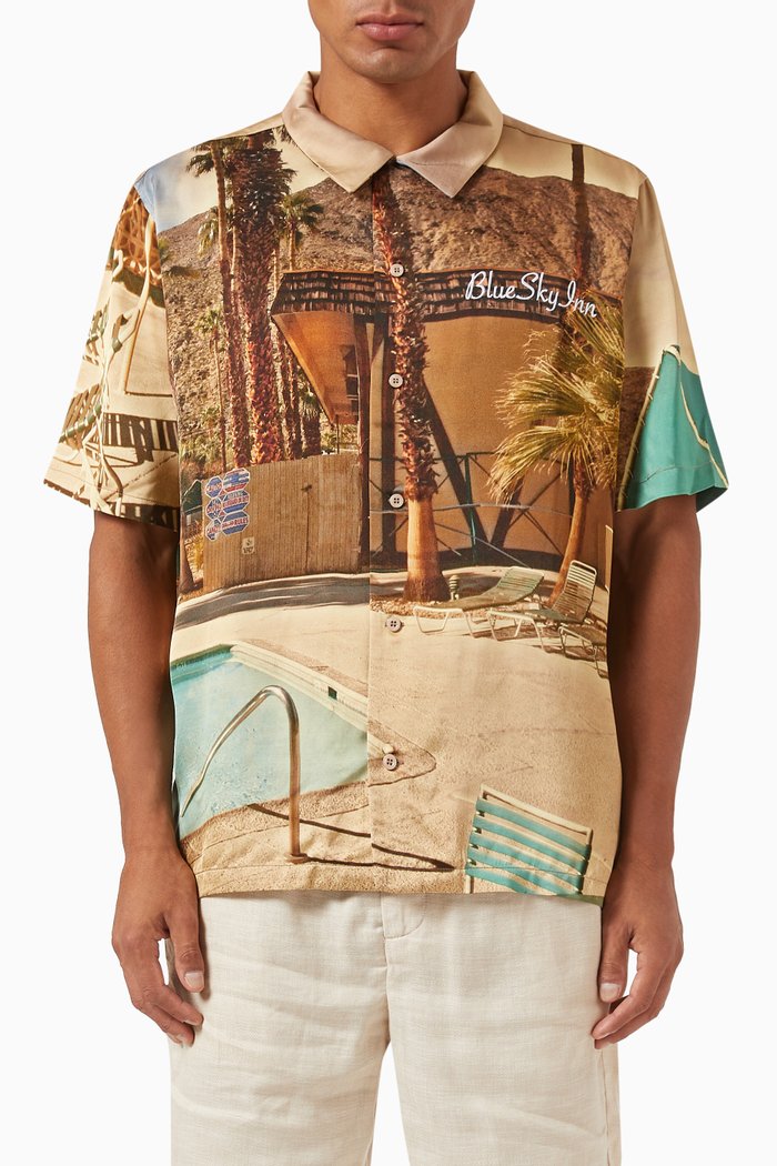 

Vintage Pool Shirt in Organic Viscose, Multicolour