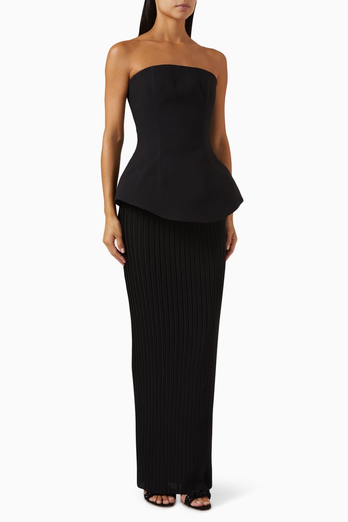 

Arella Strapless Maxi Dress, Black