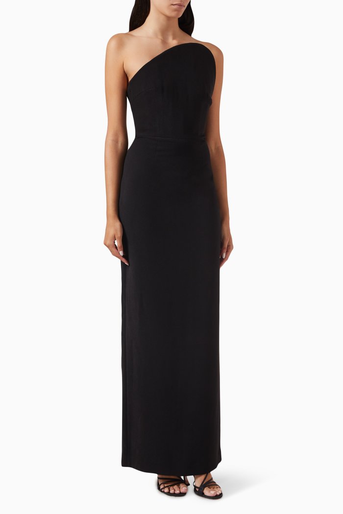 

Eve Maxi Dress in Crepe, Black