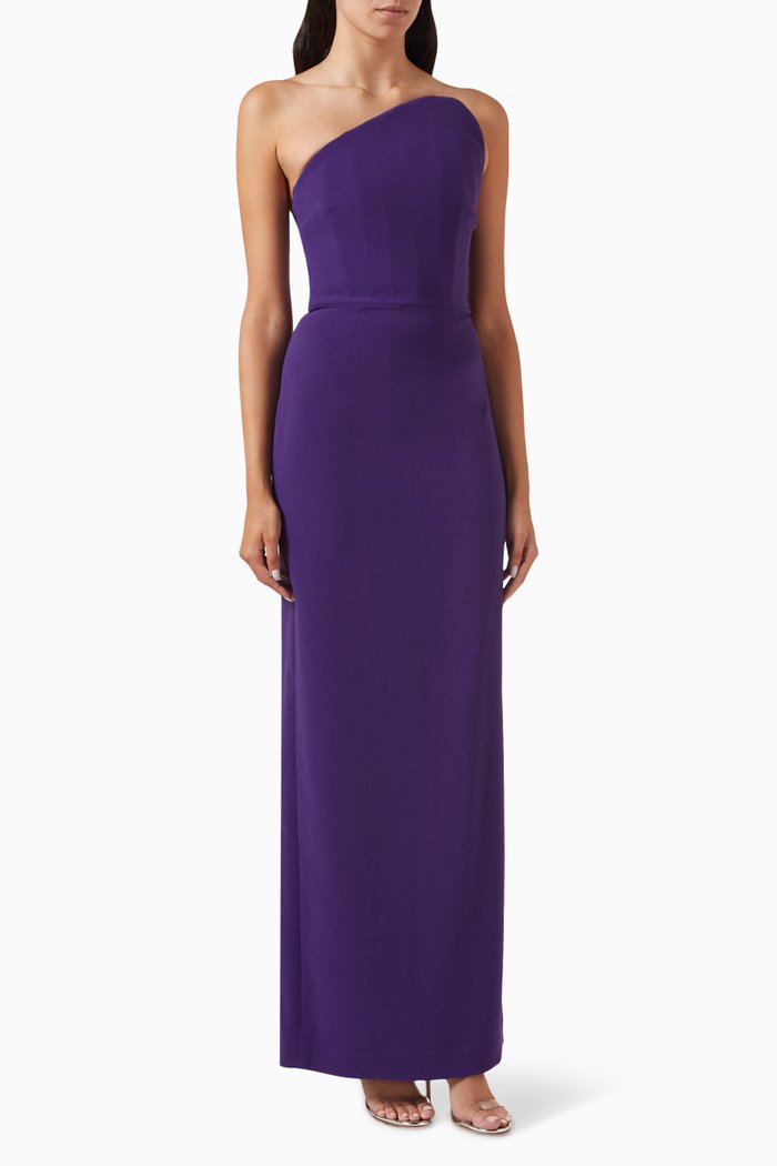 

Eve Maxi Dress in Crepe, Purple