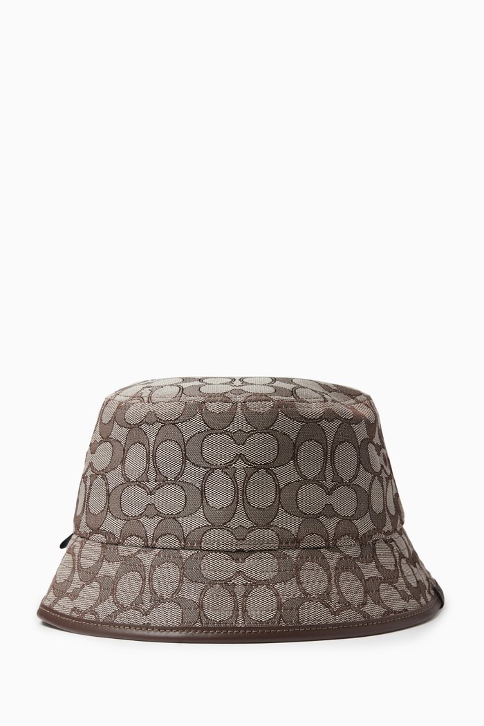 

Bucket Hat in Signature Jacquard, Brown
