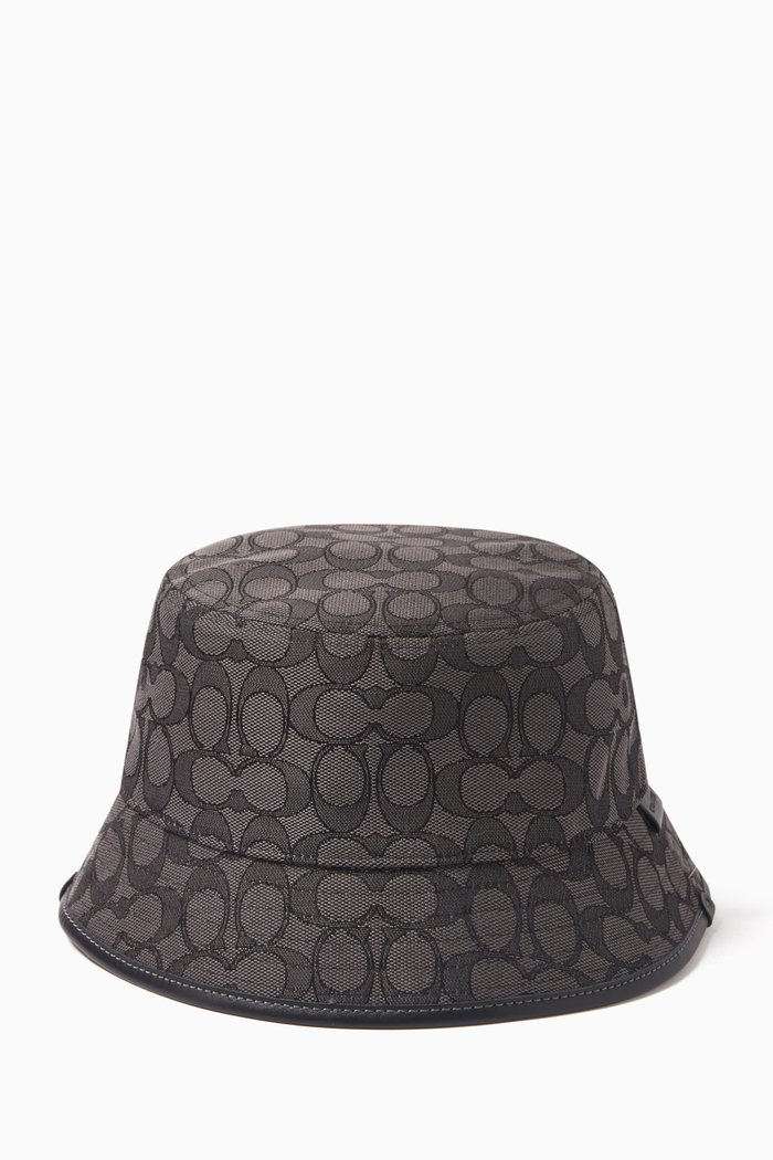 

Bucket Hat in Signature Jacquard, Grey
