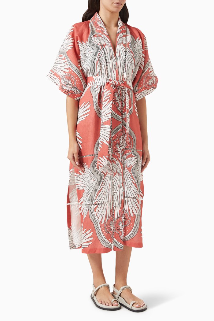 

Hawai Kaftan in Linen, Pink