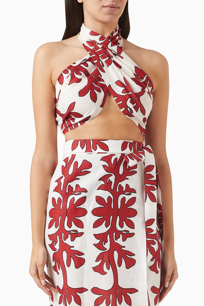 

Tuscany Top in Linen, Red