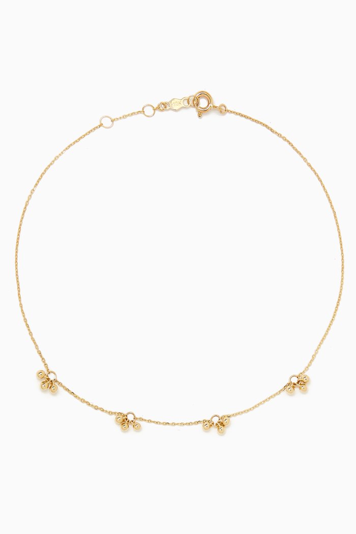 

Cluster Anklet in 10kt Yellow Gold