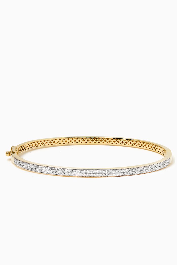 

Diamond Deuce Tennis Bangle in 10kt Yellow Gold