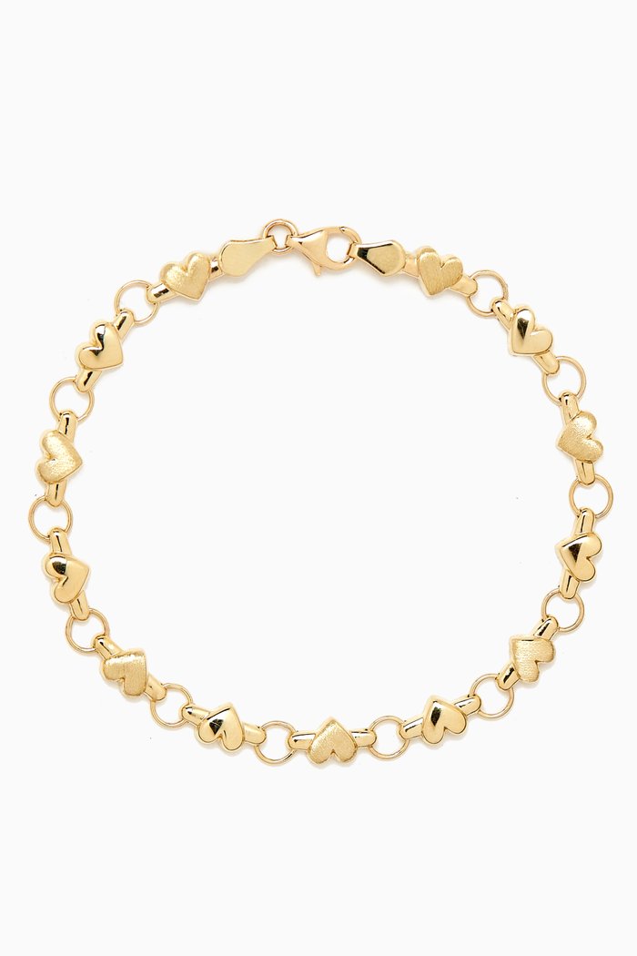 Heart Of Gold Bracelet in 10kt Yellow Gold
