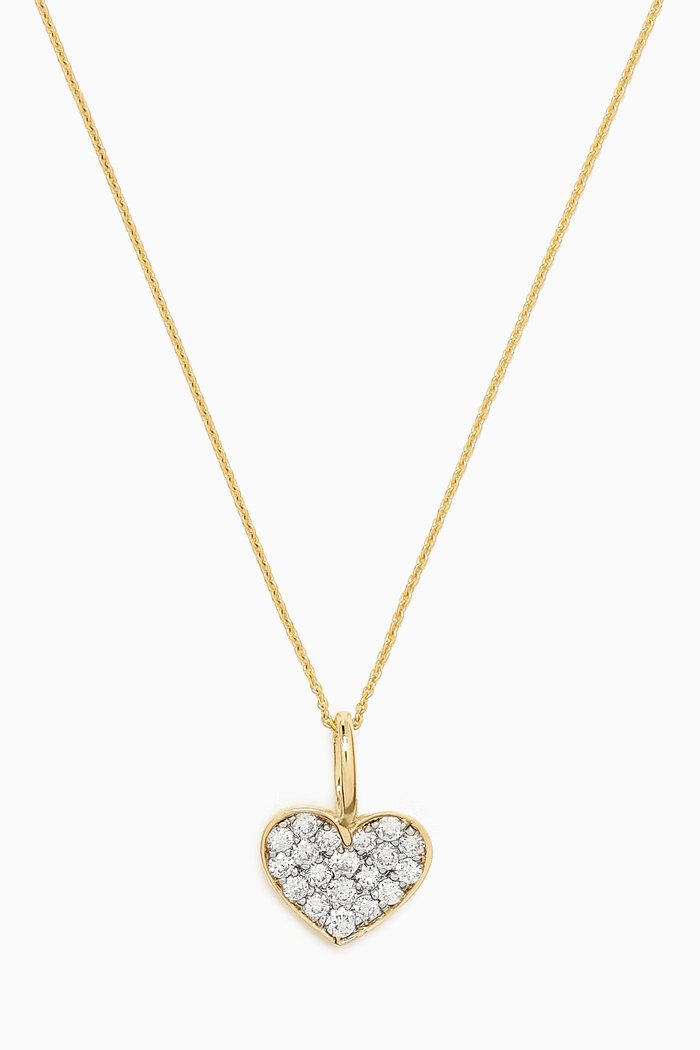 

All My Love Sparkle Heart Diamond Choker in 10kt Yellow Gold