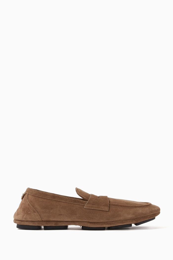 

Slip-on Shoes in Suede, Neutral