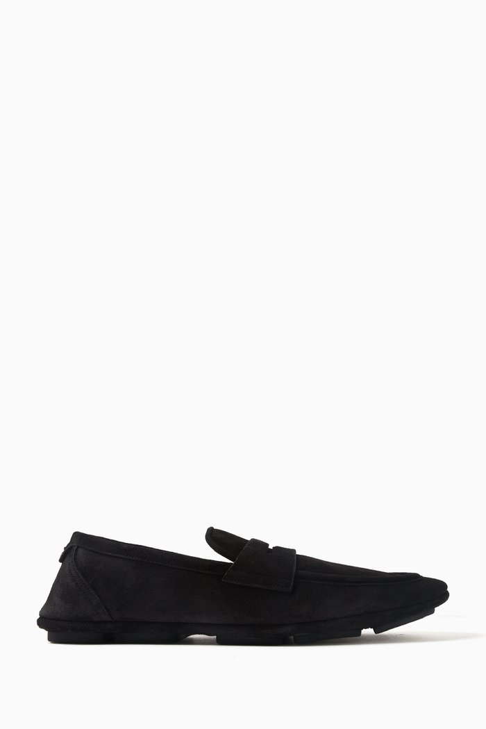 

Slip-on Shoes in Suede, Black