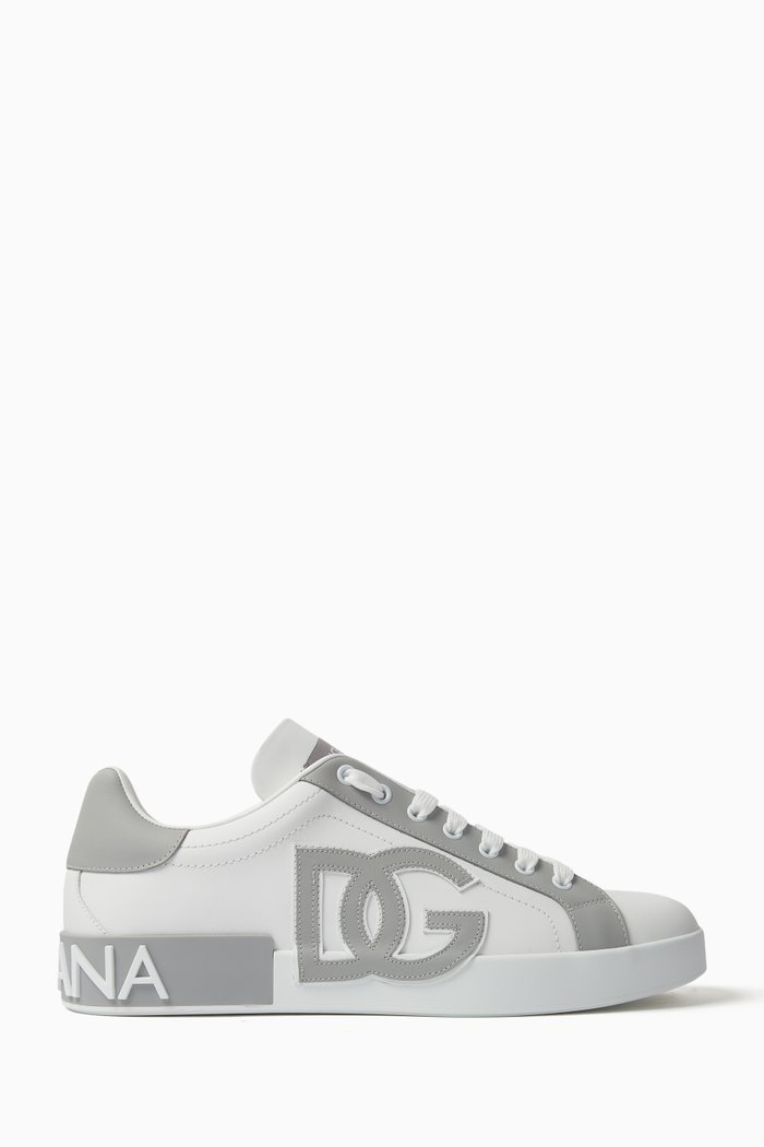 

Portofino Low-Top Sneakers in Leather, White