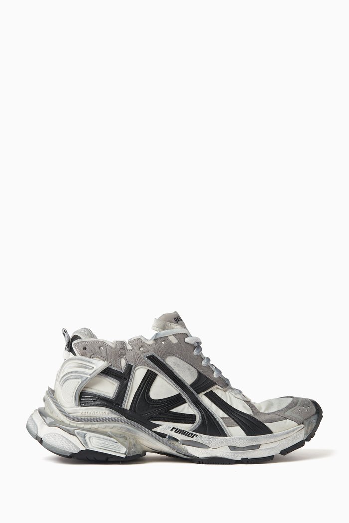 

Runner Sneakers in Nylon, Grey