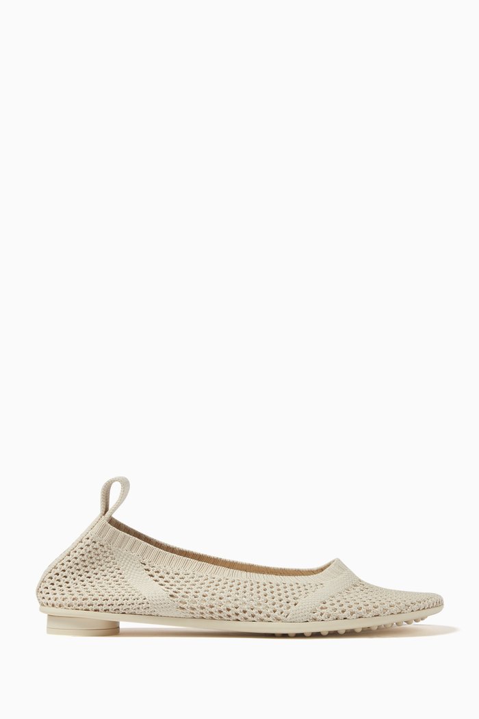 

Atomic Ballerina Flats in Mesh, White