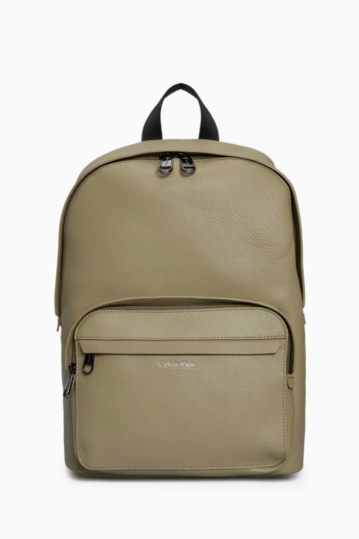 

Logo Backpack in Faux Leather, Neutral