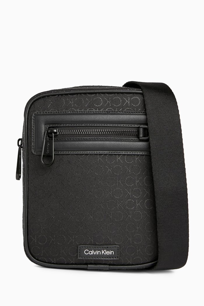 

Small Convertible Logo Reporter Bag in Jacquard, Black