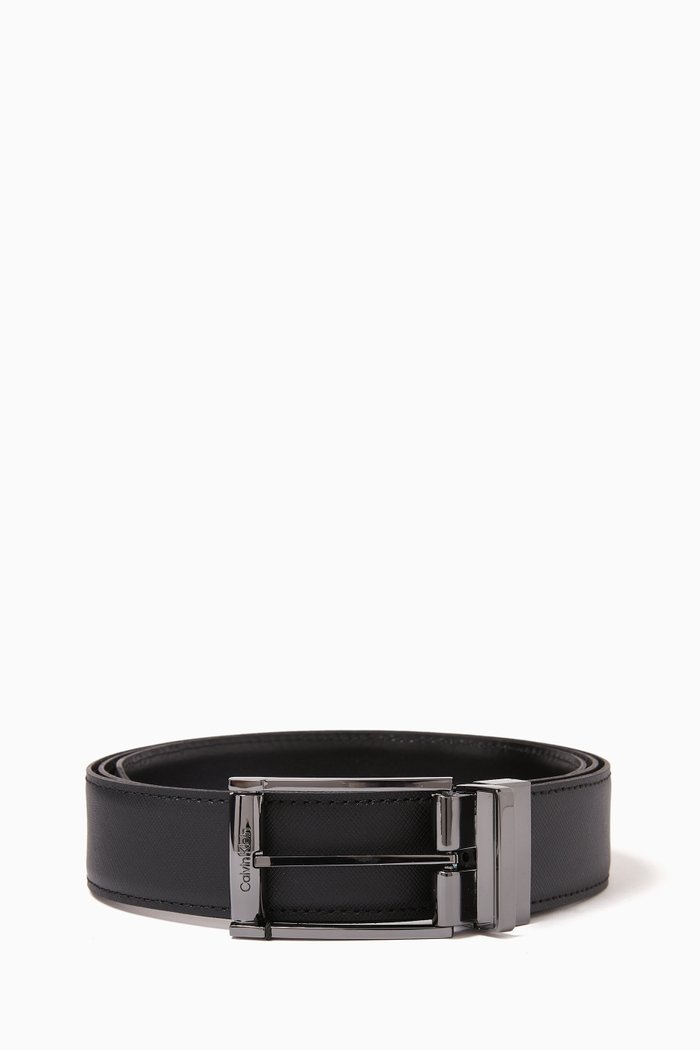 

Reversible Belt in Leather, Black
